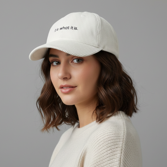 AVIANNA JORDYN "It Is What It Is" Corduroy Baseball Cap