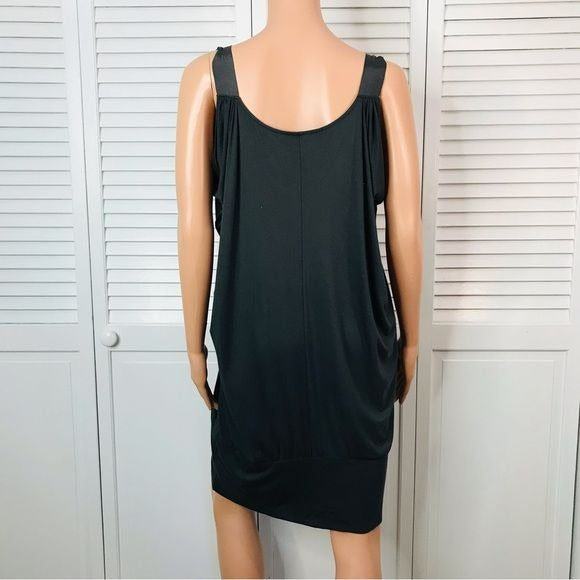 EXPRESS Dark Gray Sleeveless Draped Dress Size L