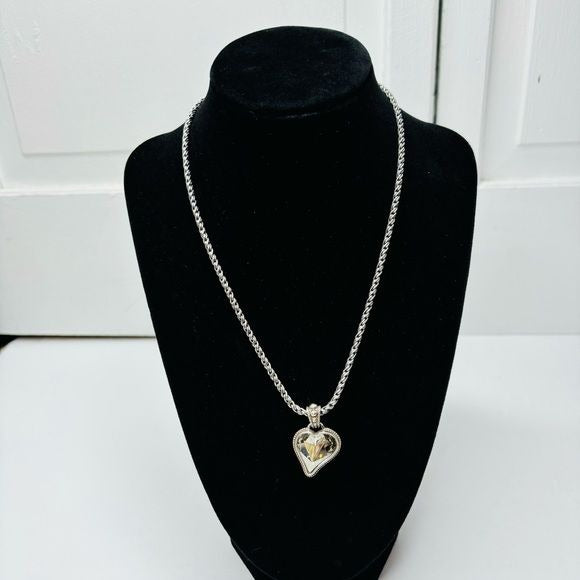 *NEW* BRIGHTON Bibi Heart Yellow Crystal Heart Pendant Necklace