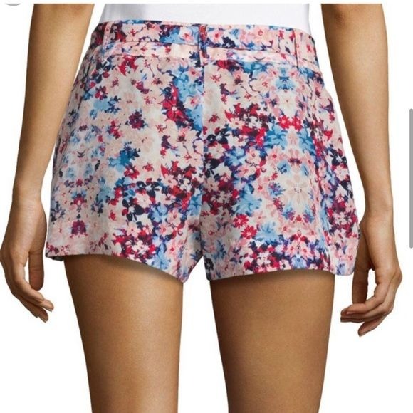 PARKER Floral Print Lightweight Belted Shorts Size M