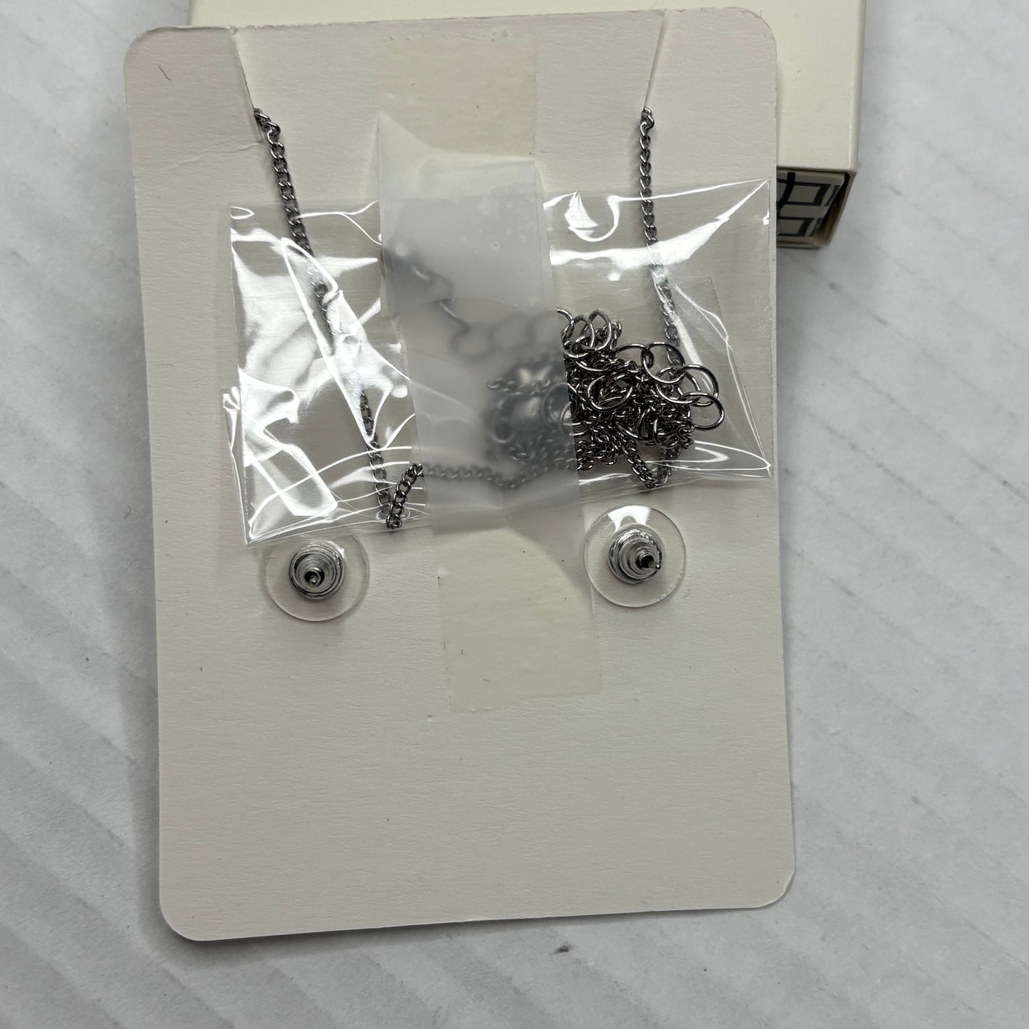 New GEMMA SIMONE Octagon Matte Black Necklace & Earring Set