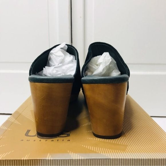 UGG Abbie Black Platform Mules Size 9 *NEW*