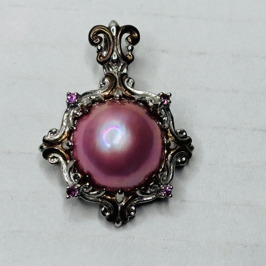 MICHAEL VALITUTTI Gems en Vogue Pink Mabe Pearl & Sapphire Pendant