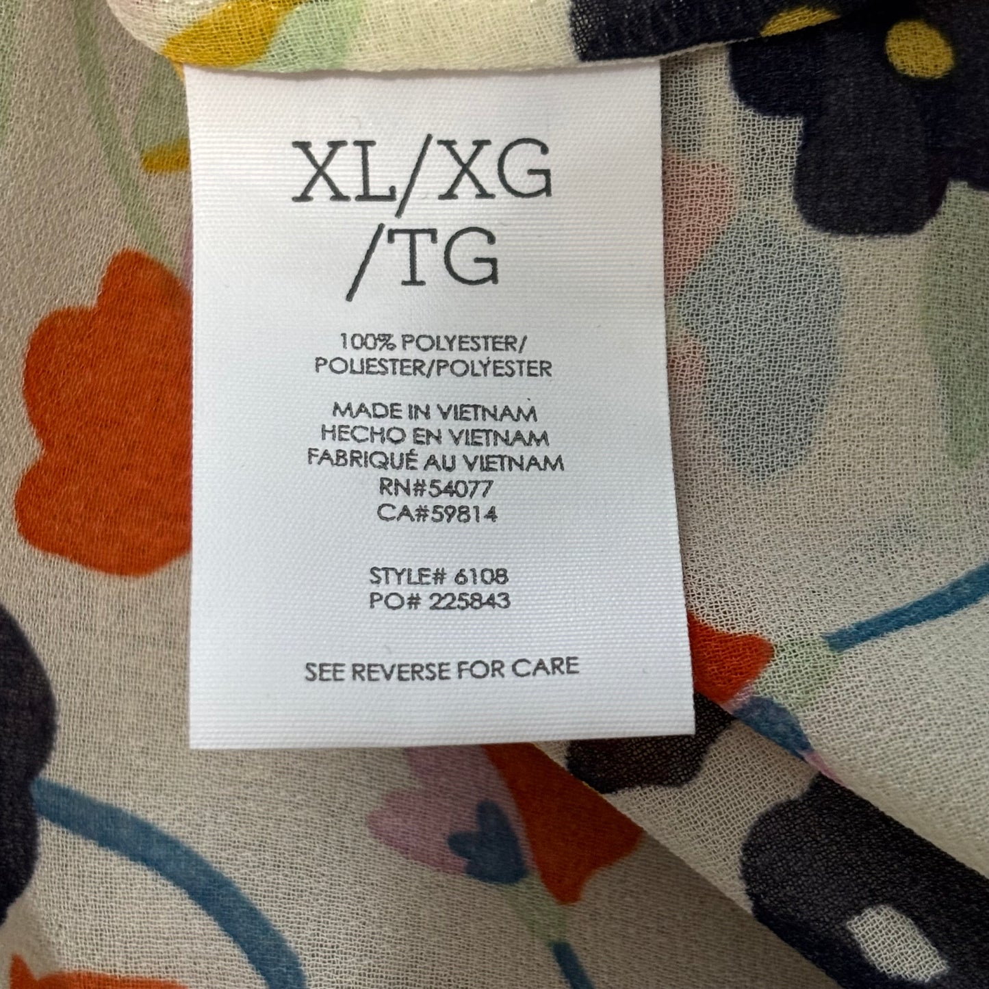 CABI Tux Ruffle Top Size XL