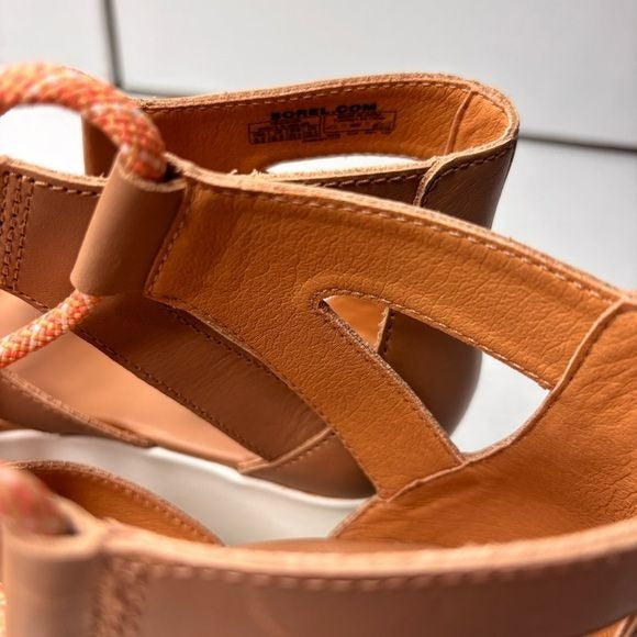 *NEW* SOREL Cameron Flatform Lace-Up Wedge Sandals Size 8.5