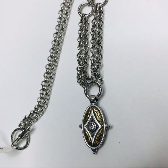 *NEW* BRIGHTON Silver Gold Charm Chain Necklace