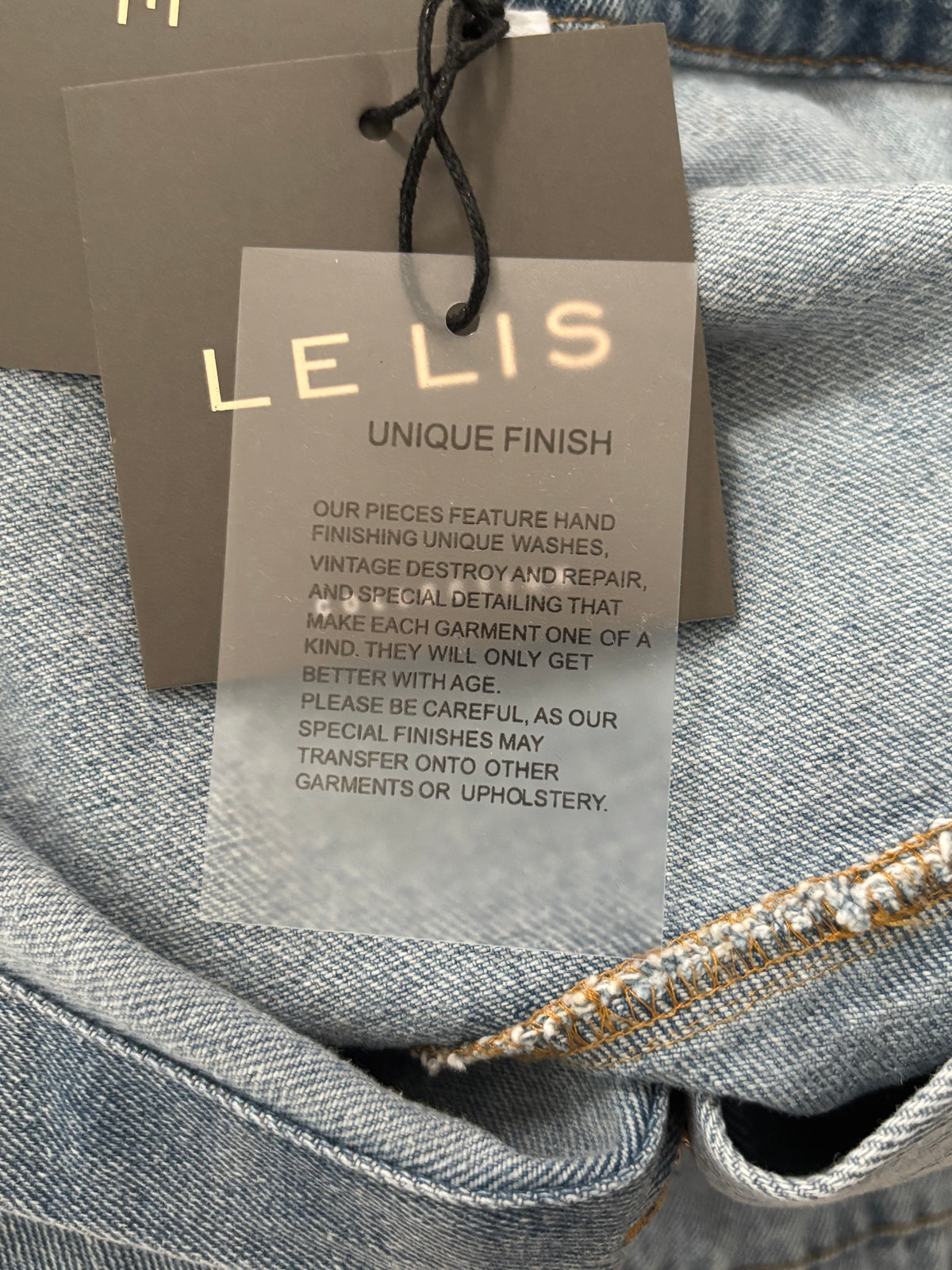 New LE LIS Light Blue Darlene Denim Dress Size Small