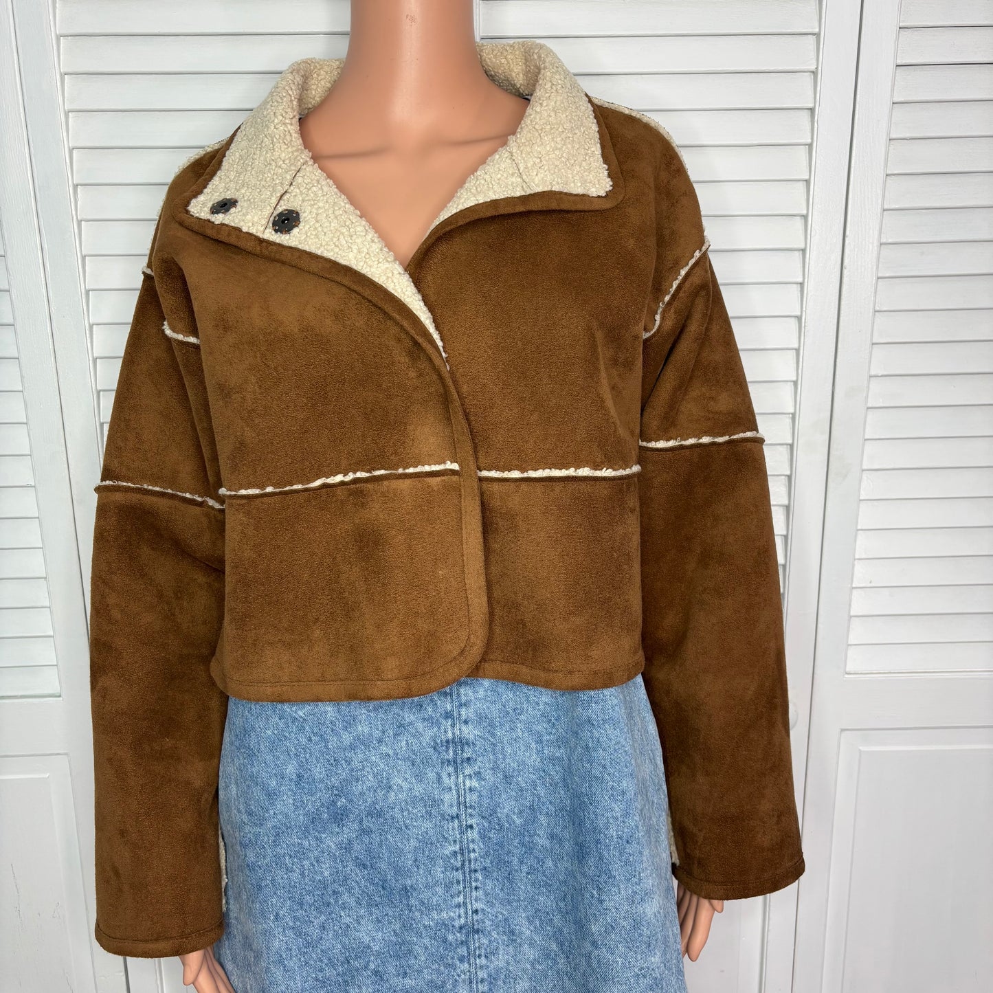 VELVET by Graham & Spencer Kelly Luxe Sherpa Reversible Jacket Size Small