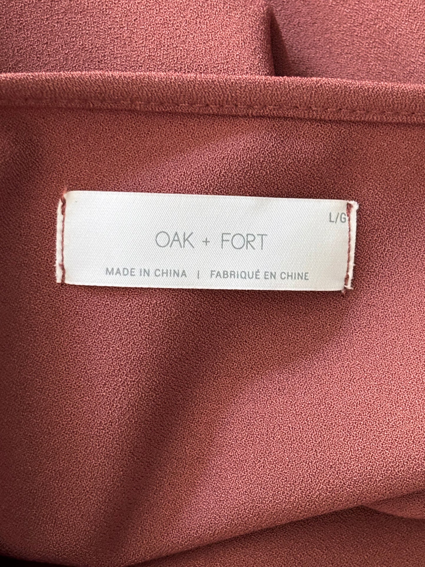 OAK + FORT Rust Minimalist Wide-Sleeve Shift Dress Size Large