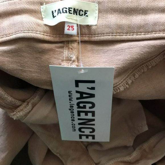 L’AGENCE Harlem Blends High Line Blush Distressed Skinny Jeans Size 25 *NEW*