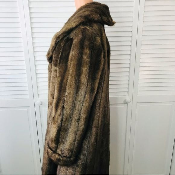 *NEW* LANE BRYANT Brown Faux Fur Coat Size 14/16