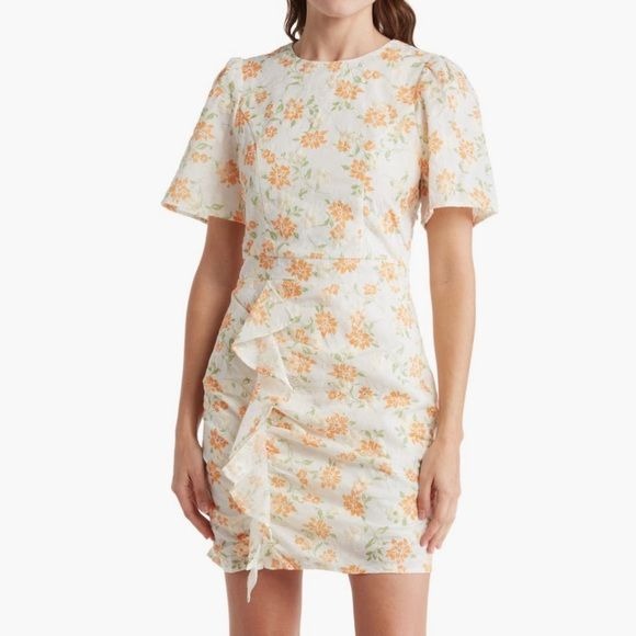 *NEW* ADELYN RAE Alicia Floral Short Sleeve Dress