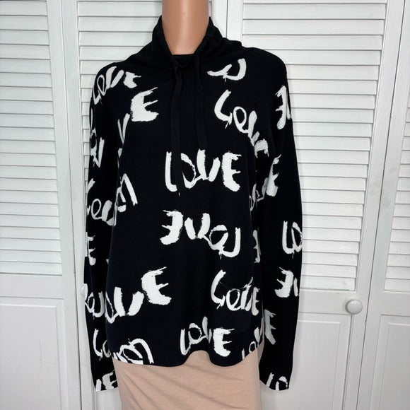 CHARLIE B Ottoman Sweater in Black Size Medium