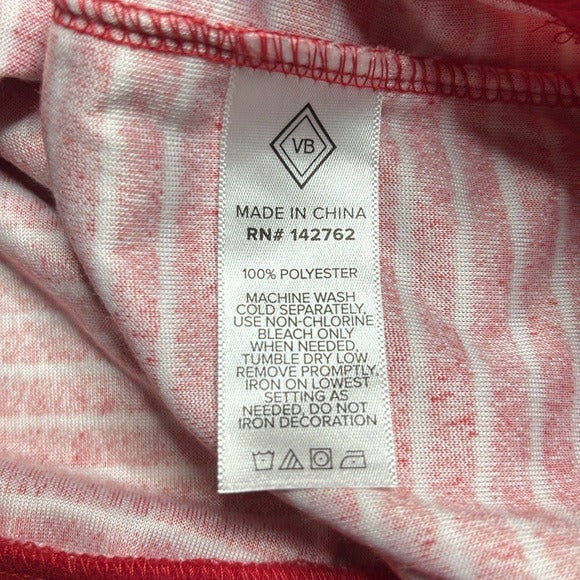 VERA BRADLEY Snow Stripe Polar Velour Pullover Hoodie Size Medium