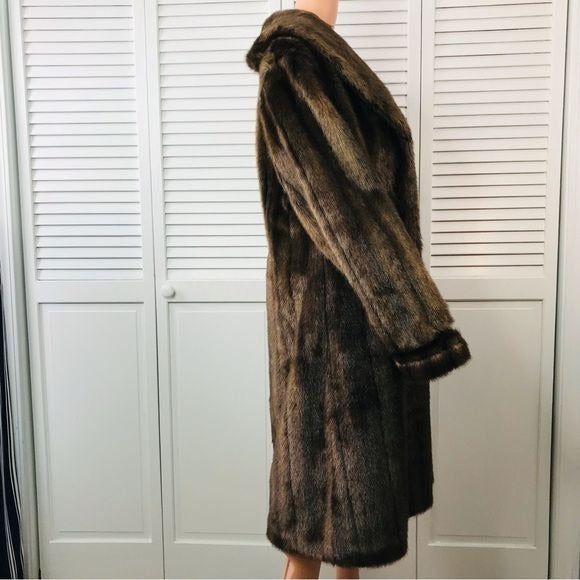 *NEW* LANE BRYANT Brown Faux Fur Coat Size 14/16