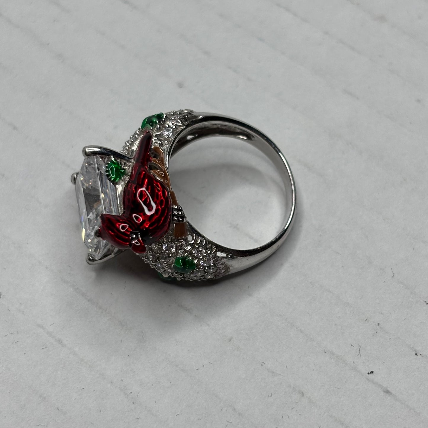 VICTORIA WIECK Beverly Hills Cardinal Bird Ring Size 7