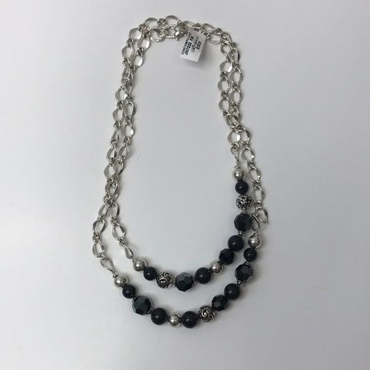 BRIGHTON Silver Black Contempo Chic Necklace *NEW*