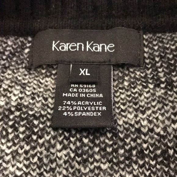KAREN KANE Berry Mountain Zebra Stripe Sweater Size XL *NEW*