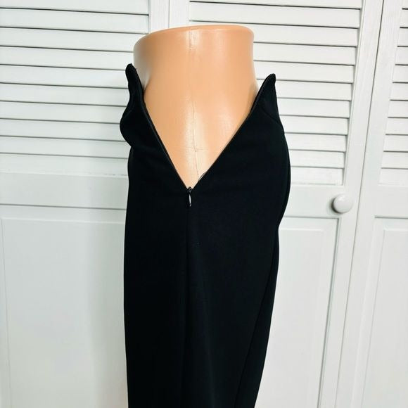 SPORT COLLECTION Black Polyester Lined Pencil Skirt Size 8