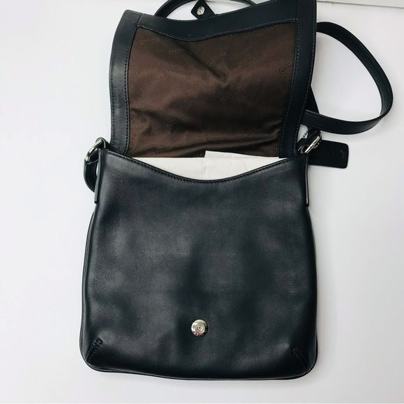 COACH Black Leather Crossbody Bag