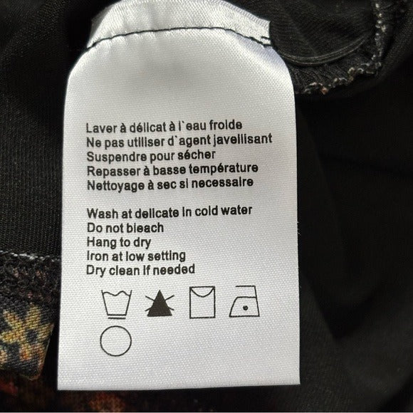 CHARLIE B Printed Ruched Mesh Top in Floret Size Large