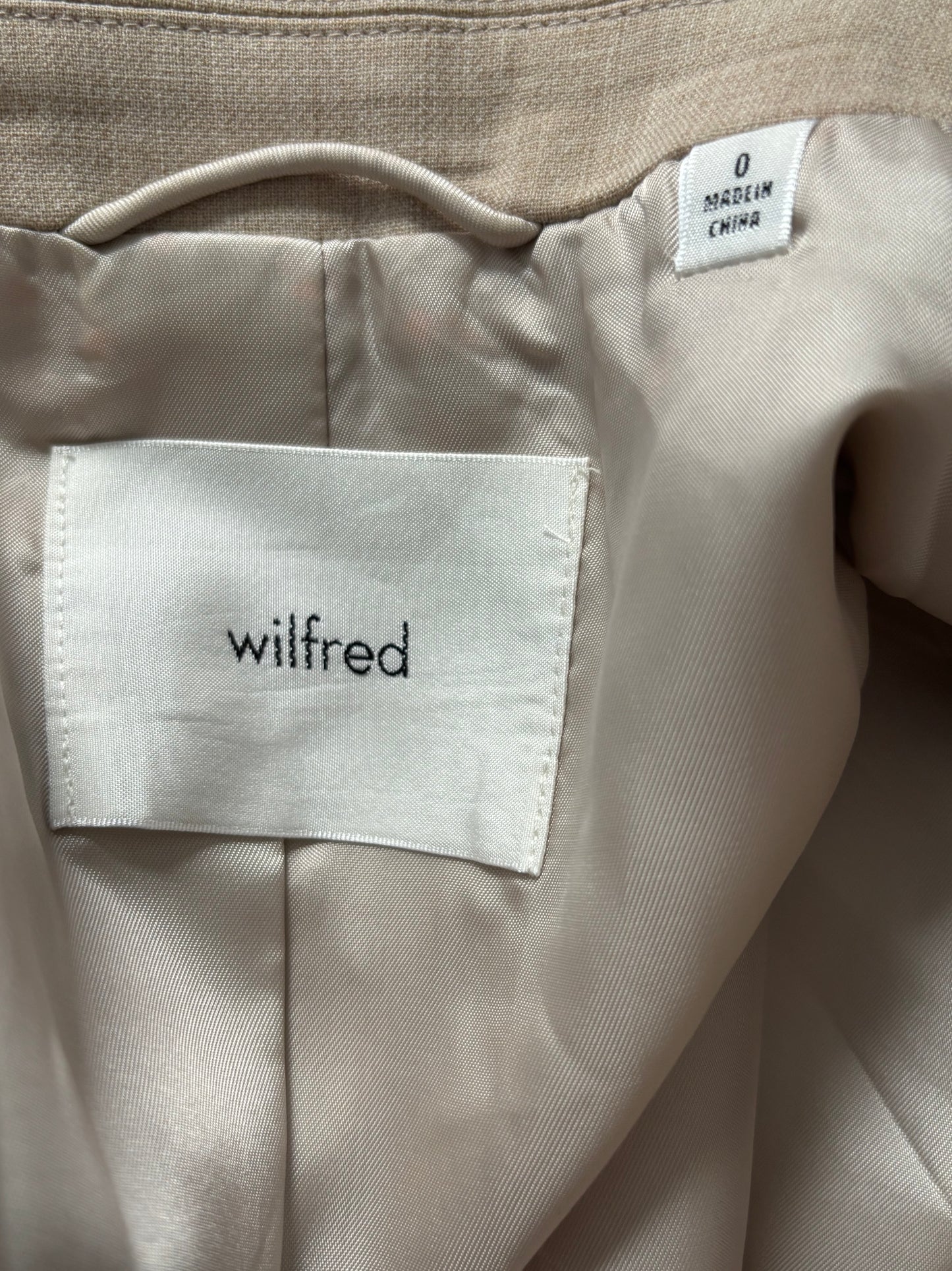 WILFRED Beige Destiny Double Breasted Blazer Size 0