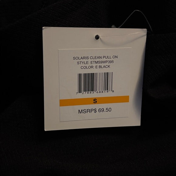 New ELLEN TRACY Solaris Clean Pull On Slim Fit Ankle Pants in Black Size Small