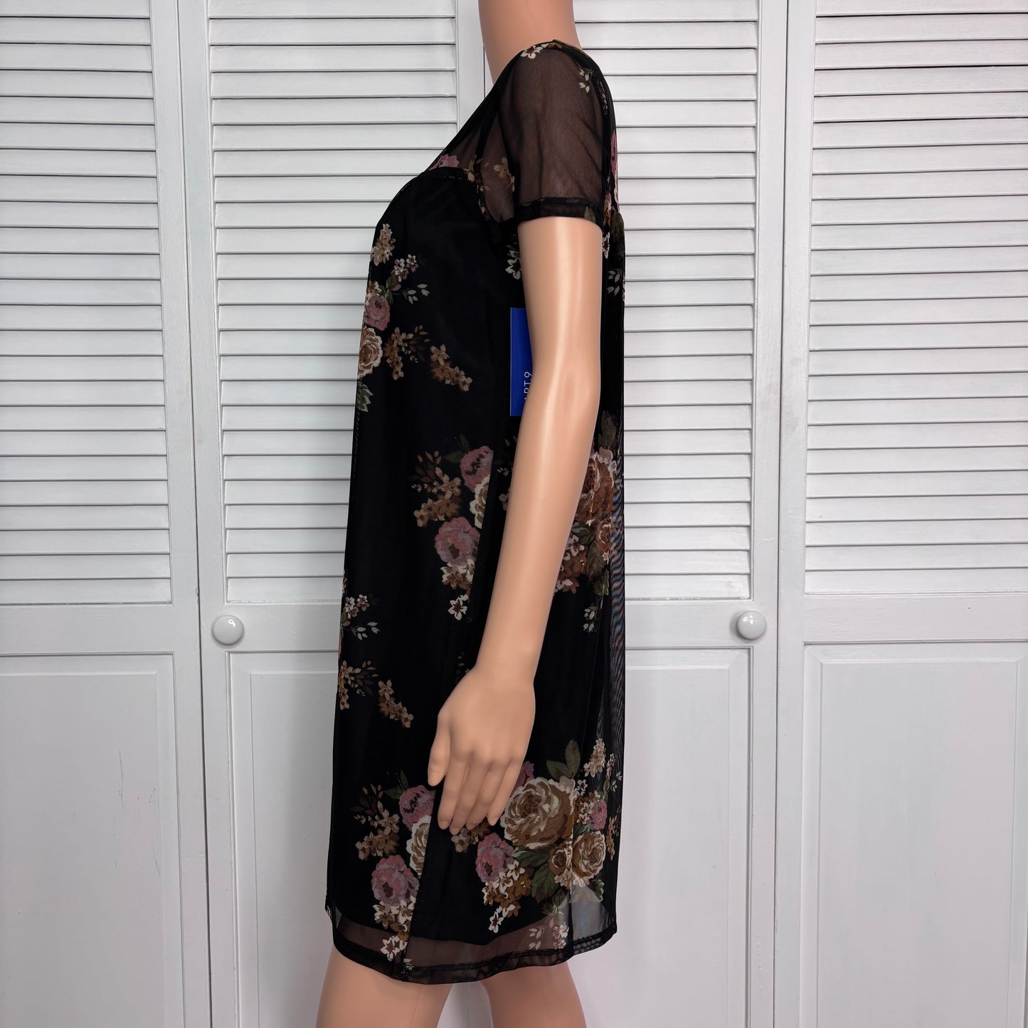 *New* APT.9 Printed Shift Dress in Black Size Small