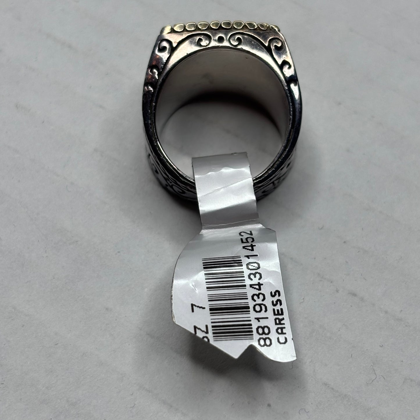 New BRIGHTON Retired "Caress" Scroll Ring Size 7