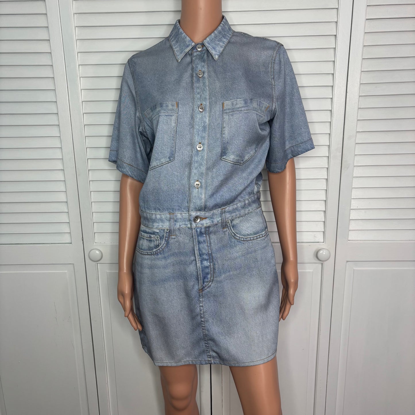 RAG & BONE Liquid Miramar Shirt Dress Size Medium