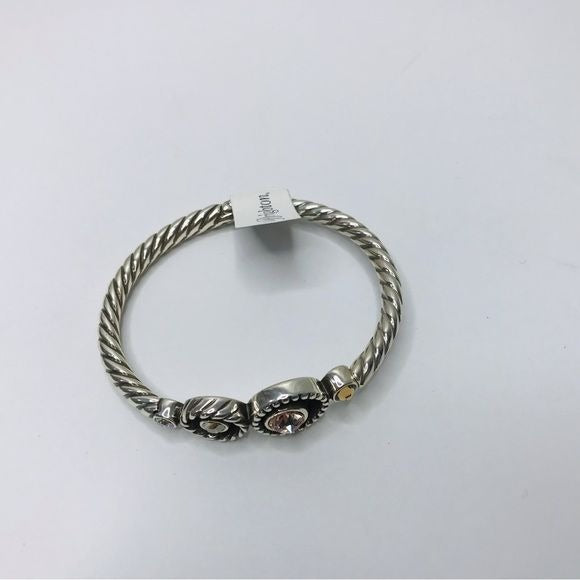 *NEW* BRIGHTON Halo Silver Braided Magnetic Snap Bracelet