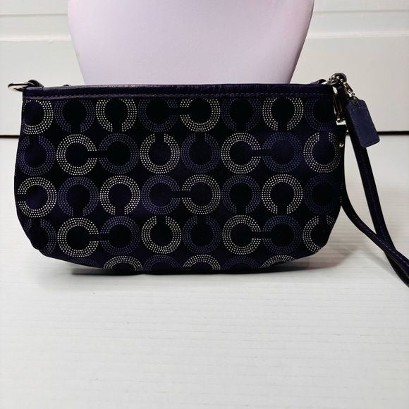 COACH Madison Purple Opera Art Wristlet