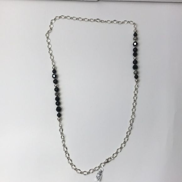 BRIGHTON Silver Black Contempo Chic Necklace *NEW*