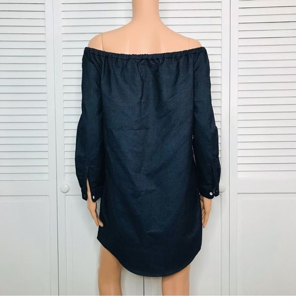 RAG & BONE Indigo Off The Shoulder Dress Size S