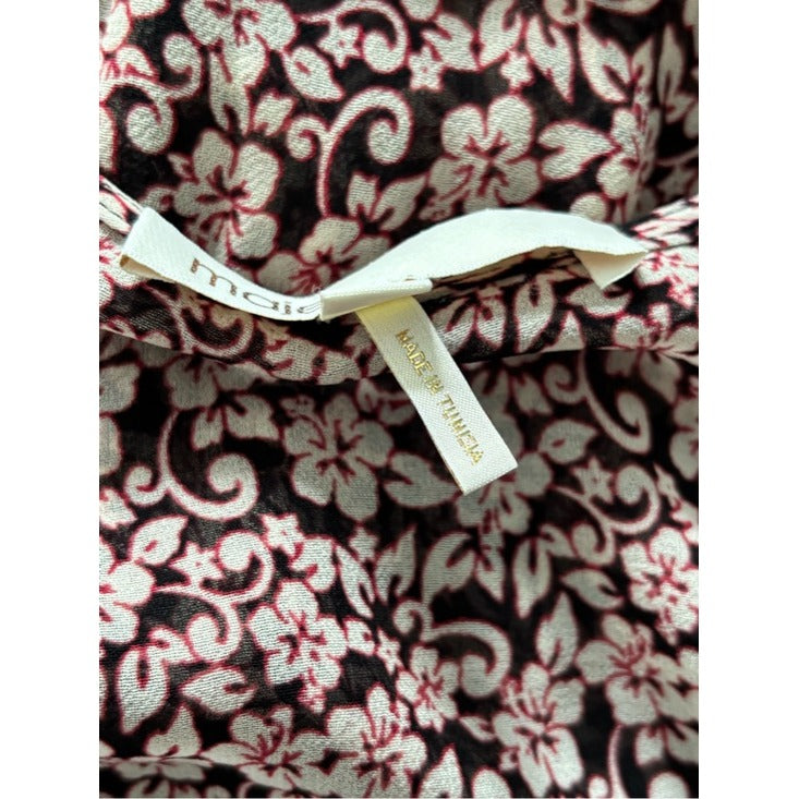 Maje Riano Imprimé Floral Cold-Shoulder Midi Dress Size Small