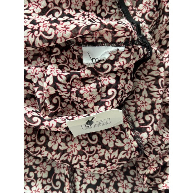 Maje Riano Imprimé Floral Cold-Shoulder Midi Dress Size Small