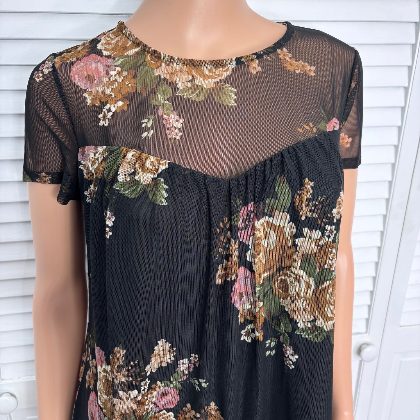*New* APT.9 Printed Shift Dress in Black Size Small