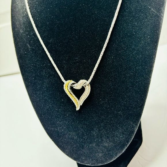 *NEW* BRIGHTON Two Tone Heart Pendent Necklace