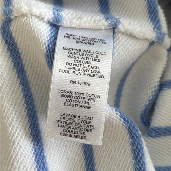 VINEYARD VINES Cotton Striped Shorts in White & Blue Size Medium