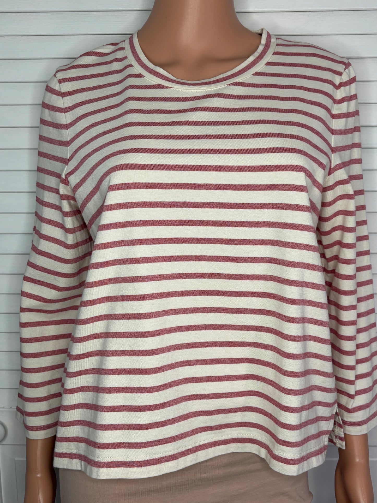 MADEWELL Striped Cotton Long-Sleeve Tee Size Medium