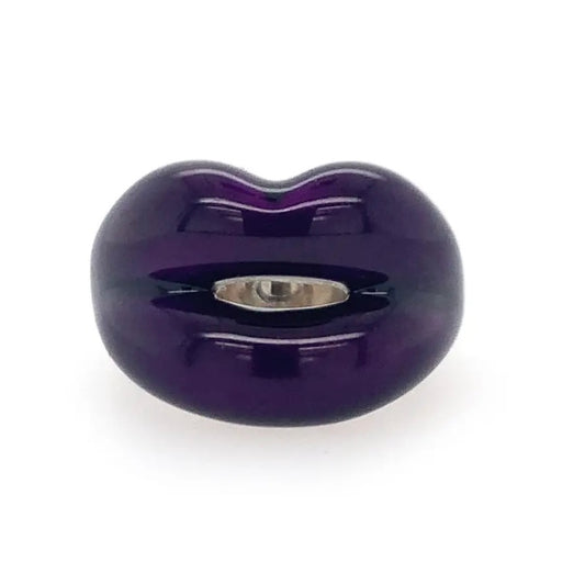 HOT LIPS By Solange Azagury-Patridge Purple Lacquer Lip Ring Size 8