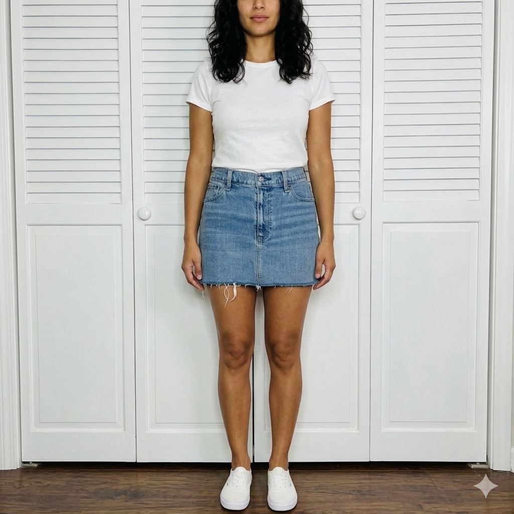 ABERCROMBIE & FITCH Mid Rise Denim Mini Skirt Size 28