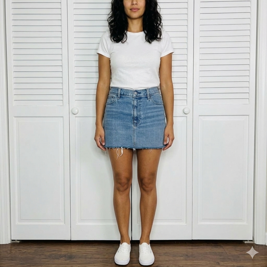 ABERCROMBIE & FITCH Mid Rise Denim Mini Skirt Size 28