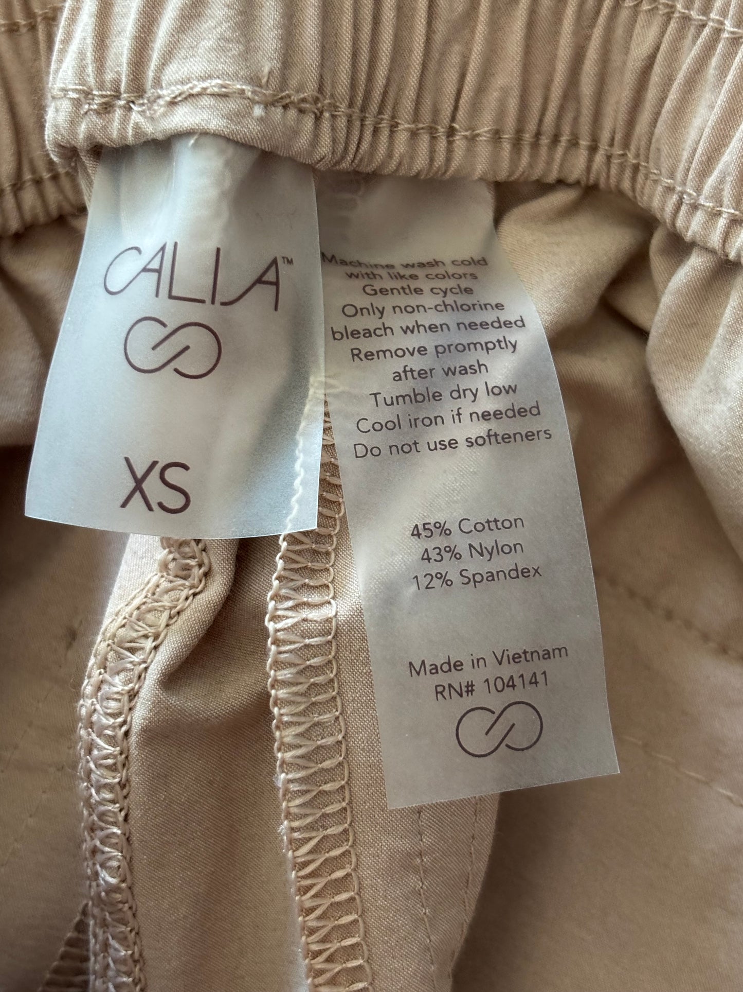 New CALIA Journey Collection Woven Workwear Joggers Size XS