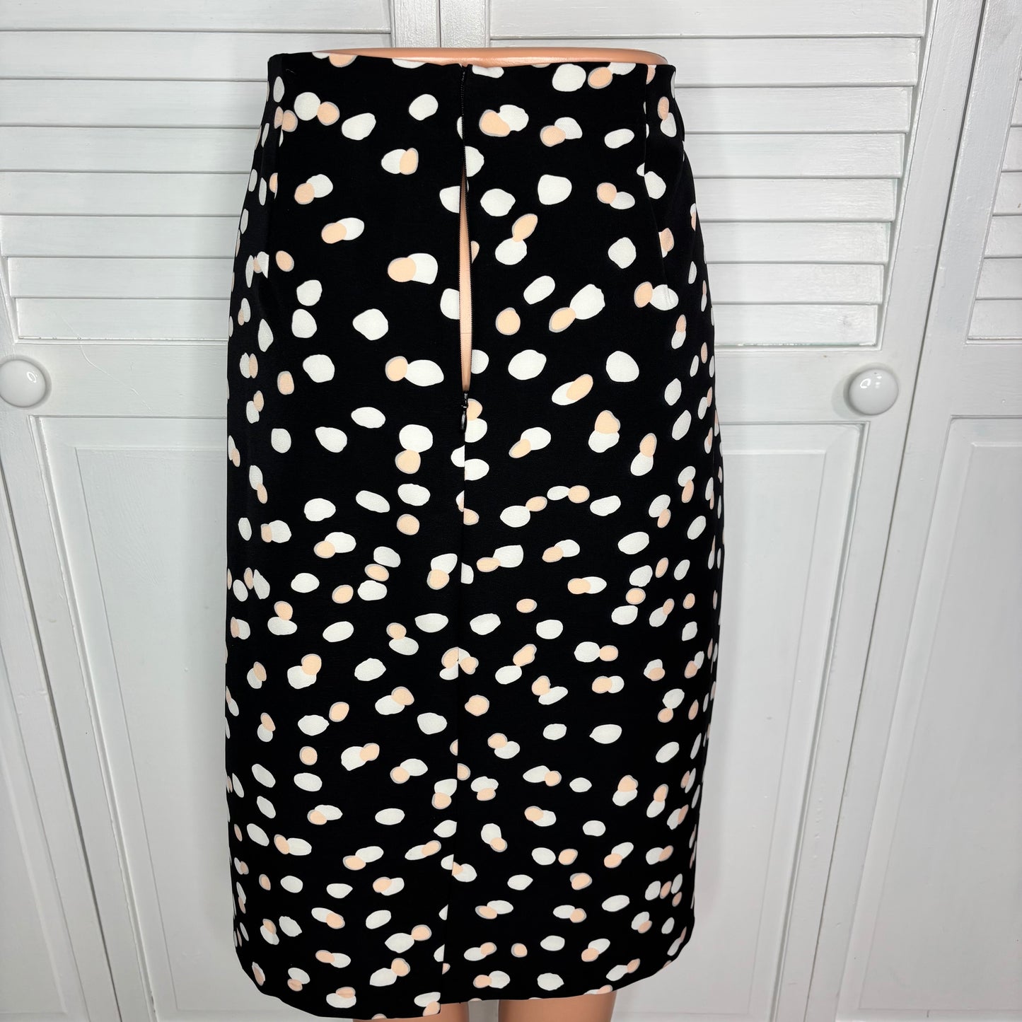 PHILOSOPHY Dotted Pencil Skirt in Black Size 14