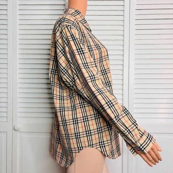 BURBERRY Lapwing Vintage Check Cotton Shirt Size 12