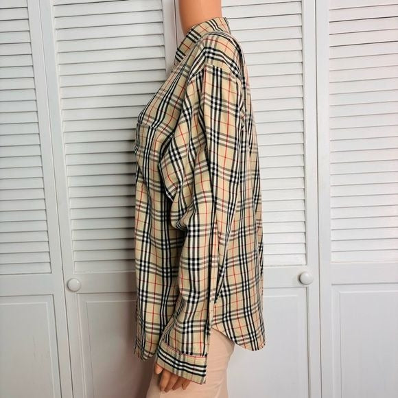 BURBERRY Lapwing Vintage Check Cotton Shirt Size 12