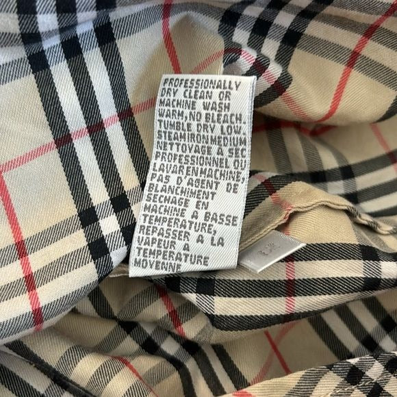 BURBERRY Lapwing Vintage Check Cotton Shirt Size 12