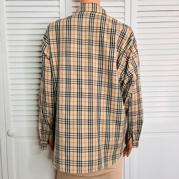 BURBERRY Lapwing Vintage Check Cotton Shirt Size 12