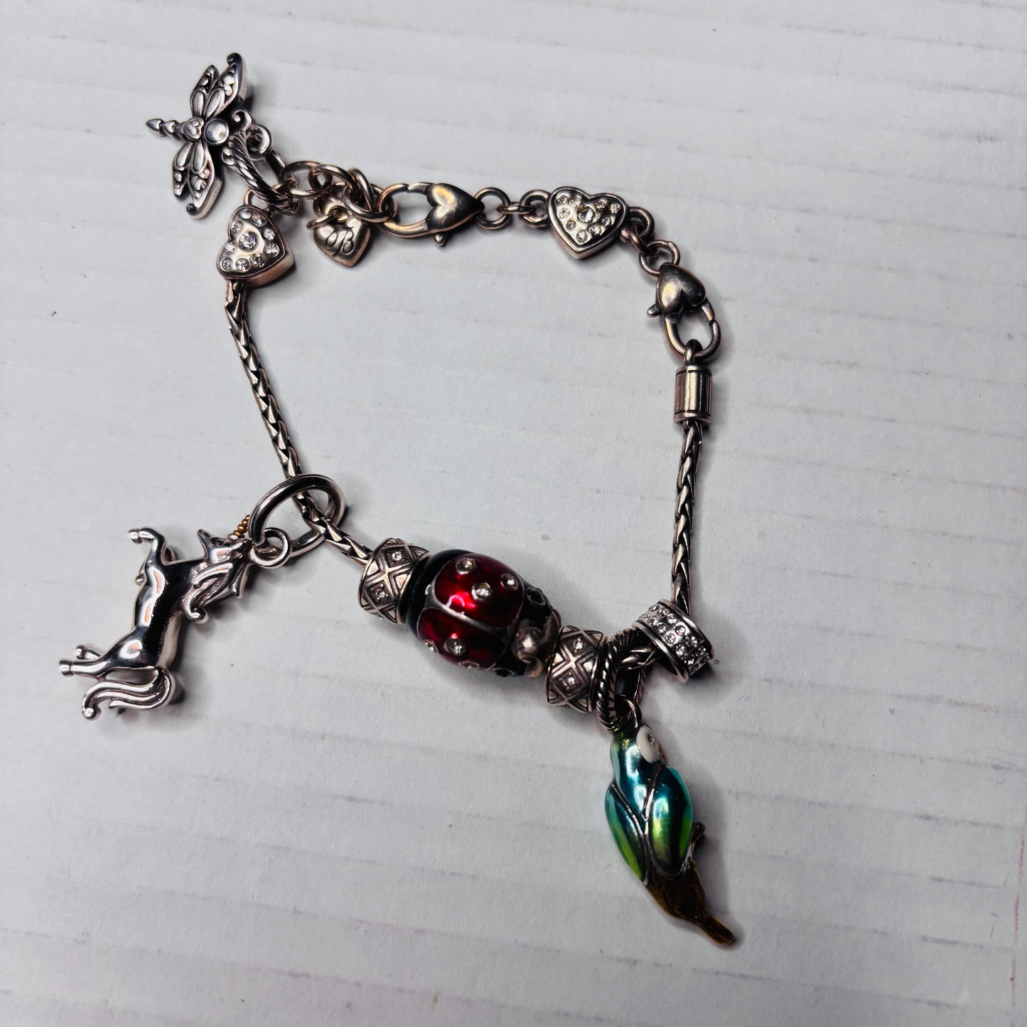 BRIGHTON Silver Charm Holder Bracelet